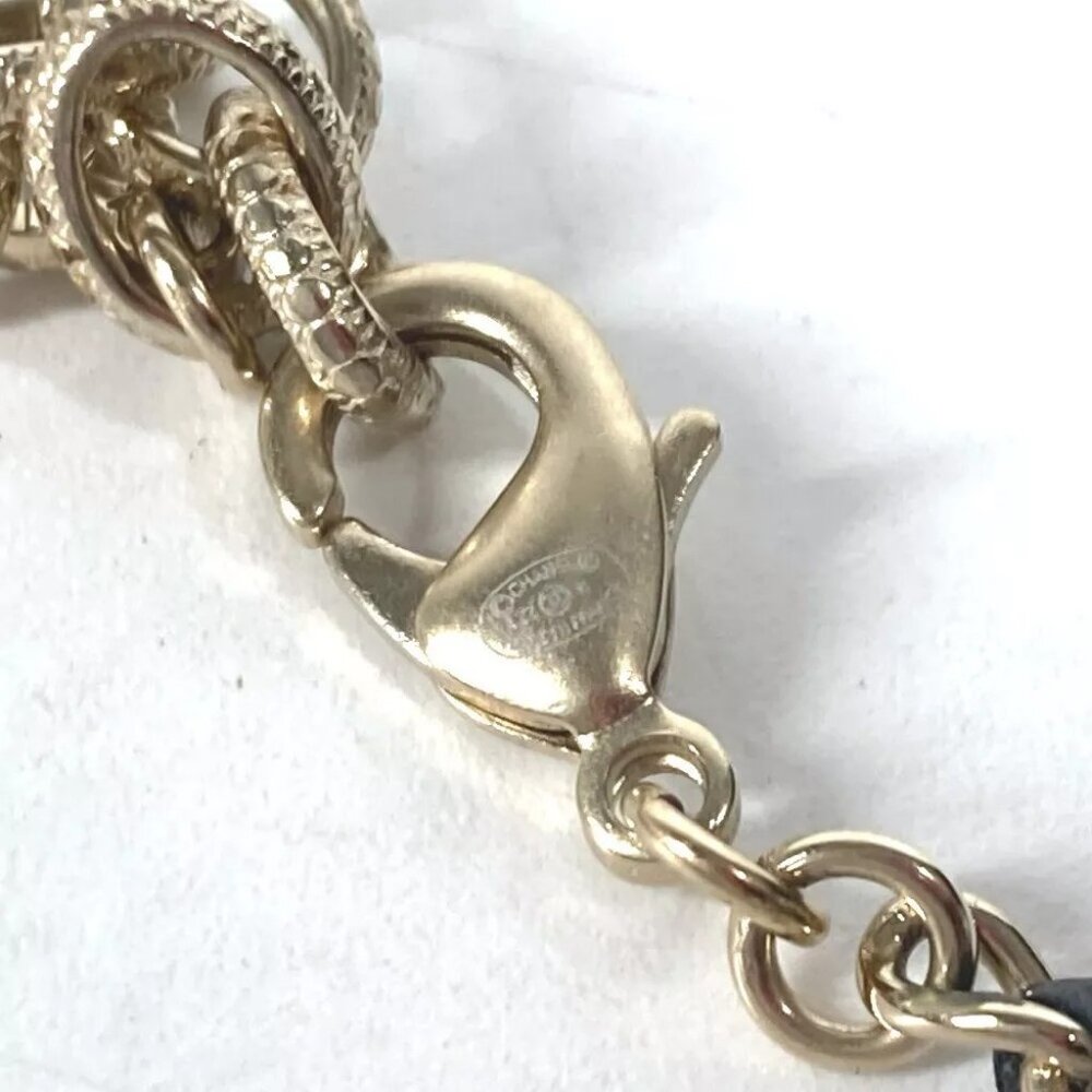 CHANEL A22 CC CC Mark Rhinestone Choker Accessories chain Necklace - Picture 6 of 12